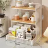Estante de almacenamiento de escritorio, portavasos y portabocadillos para mesa de comedor, caja de almacenamiento de sobremesa, organizador multicapa multifuncional para encimeras de cocina