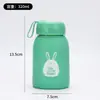 Copo de Vidro Fofo Kawaii de Coelho Portátil de Mão para Uso Externo Copo de Água de Parede Dupla Resistente a Altas Temperaturas Copo de Água para Estudante Copo de Presente Publicitário