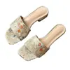 Sandalias de verano bordadas estilo americano para mujer 2026 nueva llegada moda de outer wear de hadas bordado sandalias de correa única con tacón grueso