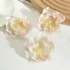 J 6 cm borda queimada camélia cena de casamento flor de seda parede peônia adorno de chapéu DIY materiais de acessórios feitos à mão