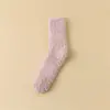 Suministro Transfronterizo Calcetines Zapatilla para Mujer, Calcetines de Felpa que No Sueltan Pelusa, Calcetines Gruesos Esponjosos, Calcetines para Dormir de Felpa Coral para Uso en Casa