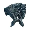 Lenço de Cabeça Hip-Hop Street Europeu e Americano Faixa de Cabelo Estampada Fino Algodão e Linho Quadrado Pequeno Estilo Coreano Moda Versátil Lenço de Cabeça