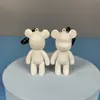Oso fluido blanco en bruto diy hecho a mano red popular oso violento fluido adornos tienda hecha a mano puesto de mercado comercio exterior suministro al por mayor