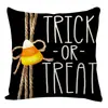 La Serie de Halloween Más Popular de Amazon Funda de Almohada de Lino Calavera Calabaza Fantasma Blanco y Negro Estampado Cojín Cojín para Sofá