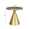 Mesa de Café Pequeña Nórdica de Lujo Ligero, Mesa Lateral para Sofá, Mesa de Esquina para Sala de Estar del Hogar, Mesa Redonda Pequeña Moderna Minimalista de Pizarra y Mármol