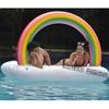 210cm Inflable Arcoíris Fila Flotante Arco de Agua Cama Flotante Cama Inflable Isla Flotante en Stock Plegable Exterior