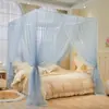 Novo 2025 Palace Floor-Standing Mosquiteiros Princesa Vento Três portas Casa Antiquado Cama de alta qualidade Manto Anti-mosquito Criptografia Gaze Redes