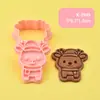 Ferramentas de Confeitaria Estéreo com Formato de Desenho Animado da Série Animal, Conjunto de Moldes de Confeitaria Criativos Simulando Feitos à Mão, Fácil de Limpar