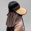 Chal Sombrero para el Sol con Ala Ancha Sombrero para el Sol para Mujer Protección Solar de Verano Uv Paja Sombrero para el Sol de Copa Vacía Plegable