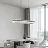 Lámpara de techo lineal minimalista para mesa de isla, comedor, luz simple de lujo italiano de diseñador, sala de té, mesa de bar, mesa de comedor