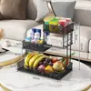 Bandeja de Frutas Sala de Estar Mesa de Café Hogar Bandeja de Frutas Multicapa Cesta de Almacenamiento Estante de Almacenamiento de Frutas Bandeja de Almacenamiento de Snacks Cesta de Frutas