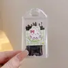Pinza para el pelo negra en forma de U, engrosada y reforzada, para peinar el cabello, flequillo y cabellos sueltos, pinza curva para maquilladores