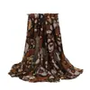 Bufanda Versátil de Algodón y Lino para Mujer con Estampado de Rosas, Shawl de Moda Invernal de Venta Caliente en Aliexpress y Tj Maxx Europeo y Americano