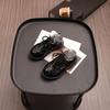 Zapatos de Cuero para Niños 2025 Primavera y Otoño Negros para Niños Estilo Británico de Baile Zapatos Pequeños de Cuero para Niñas Boda Versátiles Zapatos de Presentación Tendencia