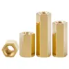 Columna Hexagonal de Cobre de Doble Paso M2M2.5M3 Columna de Aislamiento para Placa de Circuito Separador Hexagonal de Latón Columna de Aislamiento de Doble Paso para Chasis