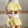 Calça Saia Floral Estilo Coreano Energético para Mulheres, Estilo Doce de Verão, Cintura Alta, Emagrecimento, Anti-Exposição, Versátil Saia Meia Volumosa