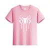 Camiseta de Algodão de Manga Curta Cor Sólida Verão Transfronteiriça Roupas Infantis Meia-manga Roupas Pai e Filho Roupas de Classe Camiseta Básica com LOGO Estampado