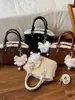 Bolso de Mano Estilo Retro de Lana de Cordero para Mujer 2026 Nueva Moda Estampado de Leopardo Bolso Cruzado Sencillo Bolso de Hombro Único para el Trabajo