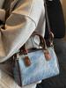 Bolso Retro Patchwork de Moda para Mujer 2025 Nueva Moda Bolso Almohada de Hombro Único Bolso de Mano Casual con Bloques de Color Bolso Cruzado