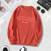 Amazon otoño e invierno para mujer mochila suéter cuello redondo con forro polar en el cuello estampado OUTERBANKS suéter de comercio exterior explosiones