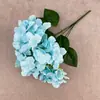 Flor de Hortensia Artificial con 5 Ramas y Pétalos Grandes, Flor de Seda para Boda y Decoración del Hogar, Adorno de Arreglo de Flores Falsas, Disponible en Múltiples Colores