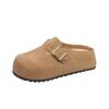 Meias-pantufas Birkenstock com sola grossa e bico fechado para mulheres, novo modelo da Primavera 2025, para calçar facilmente, confortáveis, versáteis, adequadas para uso externo