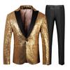Comércio exterior europeu e americano transfronteiriço plus size dança terno de lantejoulas dançando vestido de terno colorido jaqueta de terno de banquete masculino
