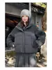 Elegante chaqueta corta de algodón para mujer, nueva colección de invierno 2026, abrigo cálido de mezcla de lana estilo tweed, algodón