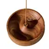 Soporte de Incienso de Madera Maciza de Nogal Negro para Ofrendar Incienso a Buda, Quemador de Incienso Creativo Hecho a Mano, Adorno de Soporte de Incienso de Madera Seca Estilo Zen