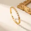 Artículo más vendido transfronterizo: Pulsera de Trébol de Cuatro Hojas de Cobre con Circonitas Completas, Simple y de Moda, Diseño de Nicho de Lujo Ligero, Elegante Accesorio de Joyería