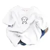Camiseta de Manga Corta de Algodón Puro para Hombre y Mujer, Nuevo Estilo de Verano con Estampado de Dibujos Animados, Estilo Harajuku Perezoso de Hong Kong, Top de Moda Ins