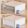 Caixa de armazenamento de plástico tipo gaveta de instalação gratuita, caixa de armazenamento de guarda-roupa doméstico, caixa de armazenamento de roupas combinadas multicamadas, atacado