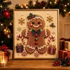 Kit de Pintura de Perlas Navideña Transfronteriza 5D DIY Corona de Cascanueces Navideño Pintura de Diamantes Completa