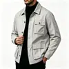 Comercio Exterior Transfronterizo Wholesale Otoño Nuevo Chaqueta para Hombre Tallas Grandes Solapa Multibolsillos Moderna Versátil Chaqueta de Trabajo Hombre