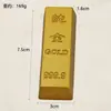 Tijolo de Ouro Falso Sólido Liga Artesanato Enfeites Presentes de Inauguração de Empresa Acessórios para Casa