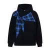 Sudadera con Capucha Suelta Estilo Coreano Soul Sweet de Bloques de Color con Cordón en el Cuello, Diseño Único, Chaqueta Blanca
