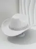 Sombrero Elegante de Lujo Ligero Unisex para Mujer con Pedrería Hueca en Forma de Corazón, Sombrero Jazz Estilo Francés, Sombrero Vaquero de Compromiso