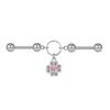 Moda Transfronteriza Europea y Americana Aretes de Tuerca para Hueso de la Oreja con Forma de Corazón y Mariposa, Aretes Puente para la Oreja de Acero de Titanio de Alta Gama, Venta al por Mayor de Fábrica de Joyería para Perforaciones