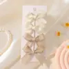 Set de Pinzas para el Cabello con Lazo Pequeño para Bebés y Niños Pequeños Europeas y Americanas Accesorios para el Cabello de Color Sólido en Pareja No Daña el Cabello 5616