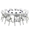 Mesa Redonda Plegable para Uso Doméstico, Mesa Redonda Grande de Plástico Simple, Mesa de Comedor Plegable, Mesa y Sillas de Comedor Simples para Exteriores