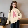 Y2274# Camiseta de Manga Larga de Joker para Niña Nueva Camiseta de Respaldo para Niños Primavera y Otoño Delgada de Manga Larga Camiseta de Cuello Redondo para Niños Medianos y Grandes