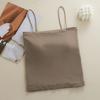 Camisola cálida de una pieza con espalda descubierta y forro polar otoño e invierno color liso tubo simple con almohadilla en el pecho ropa interior básica de espalda descubierta