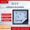 Voltímetro DC Tipo Ponteiro 6C2-V 6C2-5V10V15V30V50V100V250V300V Instrumento