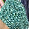 Cuentas pequeñas con ángulo de faceta de 3 mm, cuentas redondas Mimi de pino verde natural, cuentas de turquesa