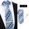 Corbata de Negocios a Rayas para Hombre Formal Profesional Roja Azul Atada a Mano Imitación Seda 7.5cm Stock Listo de Fábrica