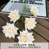 5 Rosas de Copo de Nieve Flores Artificiales Diseño de Escena para Salón de Bodas Flores Artificiales Pared de Rosas Popular Flores Artificiales Mayoreo