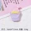 Mini Cubo de Arena Pequeño para Vacaciones de Verano Chanclas Estrella de Mar Caracola Accesorios de Resina Venta al por Mayor Joyería Transfronteriza Pasador DIY