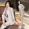 Conjunto de Traje para Mujer 2026 Verano Nueva Moda Elegante Profesional Atuendo Chic Casual Blazer Dos Piezas Tendencia