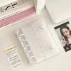 Capa Bonita para Caderno M5 Miolo Duplo Botão PVC Capa Macia Clipe Colorido Álbum de Fotos Polaroid Armazenamento para Nail Art