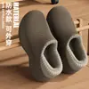 Pantuflas de Algodón Cálidas con Cubierta para el Talón para Mujer, Invierno Eva Impermeables para Casa y Exteriores, Zapatos de Algodón Cerrados con Suela Gruesa para Hombre, Invierno para Hombre al por Mayor